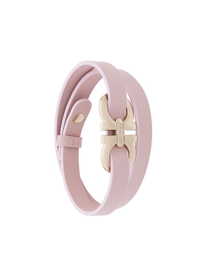 Salvatore Ferragamo Double Gancio Wrap Bracelet - Nude & Neutrals