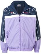 Fila Printed Logo Sports Jacket - Purple