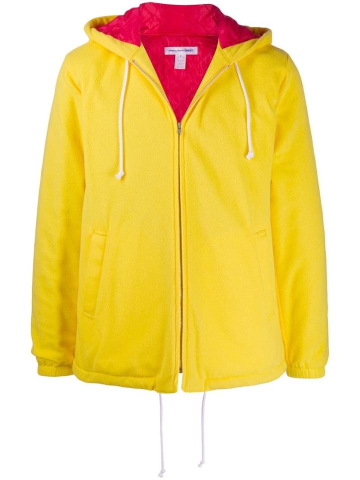 Comme Des Garçons Shirt Contrast Zipped Jacket - Yellow