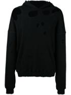 Unravel Destroyed Effect Sweatshirt, Men's, Size: Xl, Black, Cotton