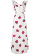 La Doublej Floral Print Long Dress - Pink & Purple