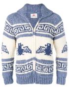 A.n.g.e.l.o. Vintage Cult 1990's Chunky Knitted Zip Sweater - Blue