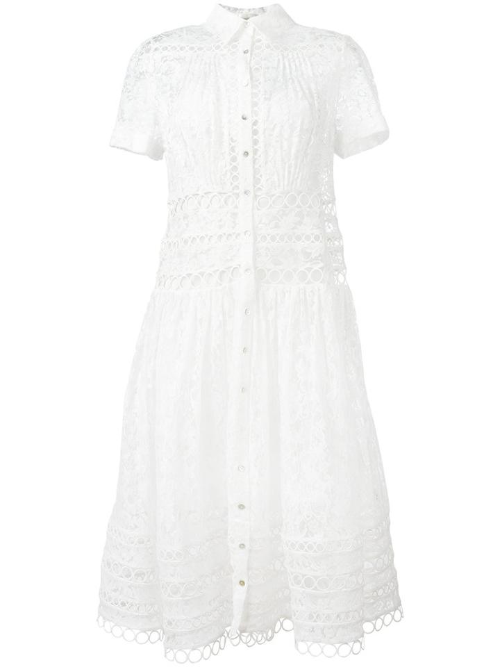 Zimmermann 'winsome' Lace Dress, Women's, Size: 8, White, Silk/cotton/polyamide