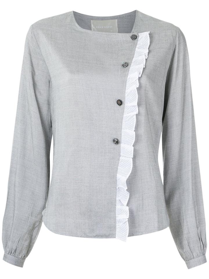 Lilly Sarti - Buttoned Blouse - Women - Cotton/polyester - 36, Grey, Cotton/polyester