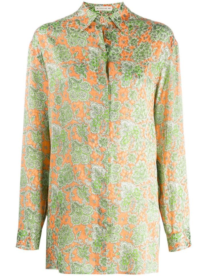 Etro Two Tone Shirt - Orange