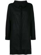 Ultràchic Oversized Sheer Blouse, Women's, Size: 42, Black, Cotton/spandex/elastane