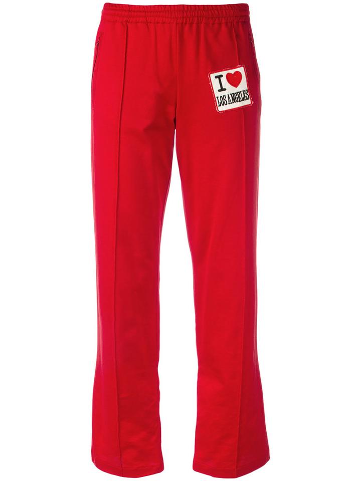 History Repeats Patched Track Pants, Women's, Size: 44, Red, Cotton