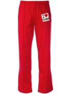 History Repeats Patched Track Pants, Women's, Size: 44, Red, Cotton
