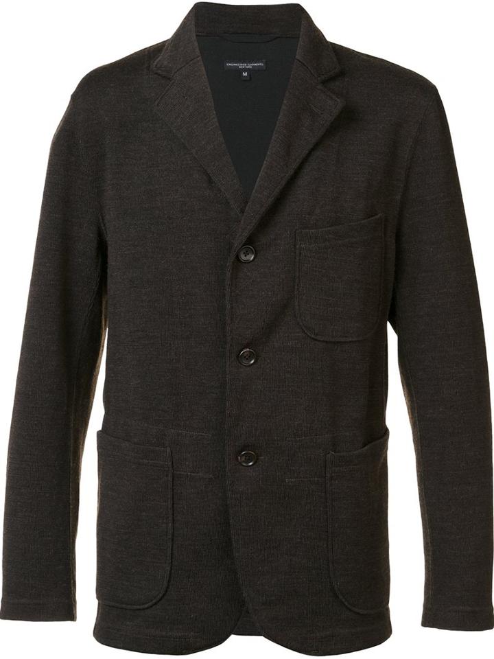 Engineered Garments Notched Lapel Blazer, Men's, Size: Large, Brown, Polyester/wool