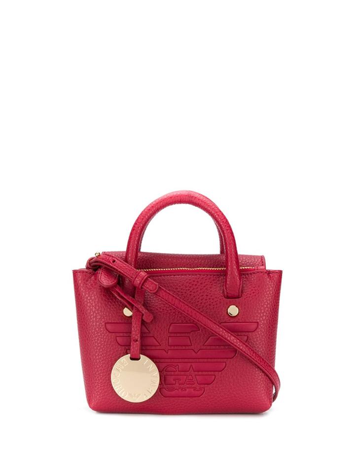 Emporio Armani Small Eagle-logo Tote Bag - Red