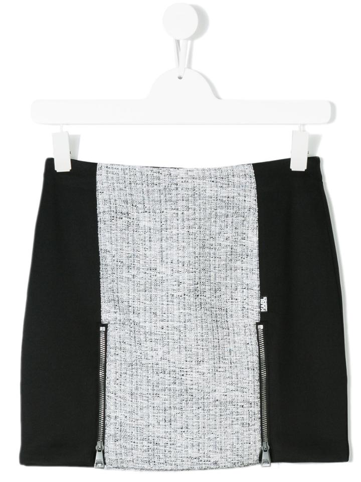 Karl Lagerfeld Kids Paneled Skirt - Black