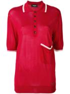 Dsquared2 - Relaxed Polo Knit - Women - Viscose - Xs, Red, Viscose