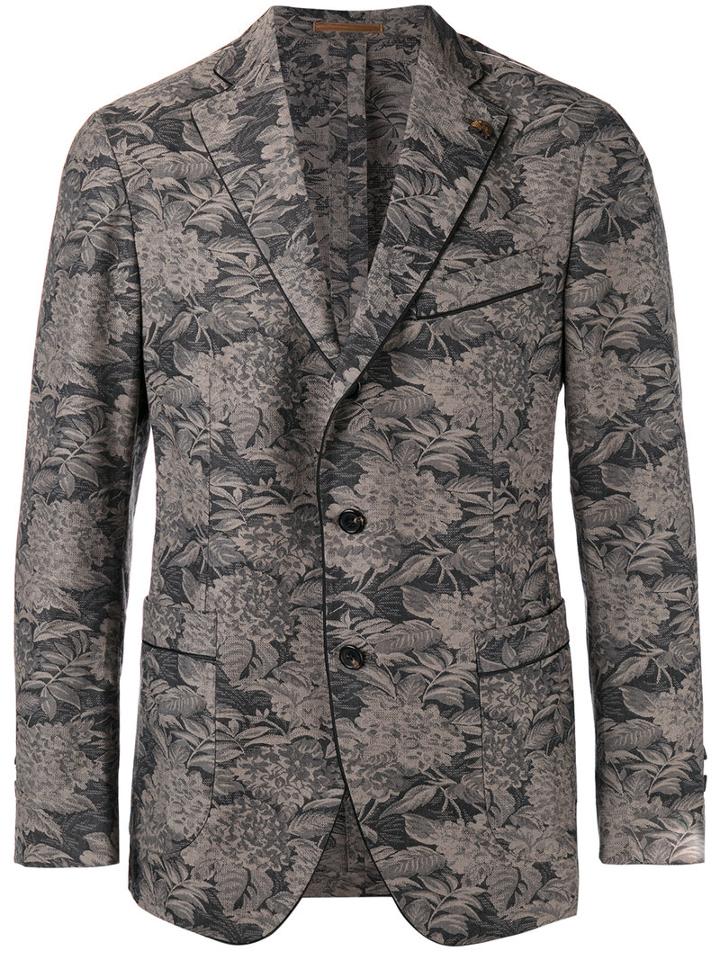 Gabriele Pasini Jacquard Blazer, Men's, Size: 52, Nude/neutrals, Cotton/spandex/elastane
