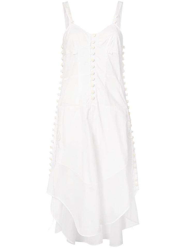Chloé Button Trim Dress - White