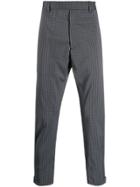Prada Check Straight-leg Trousers - Blue