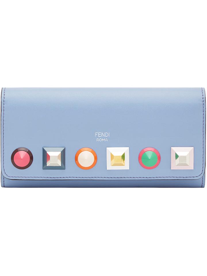 Fendi Continental Chain Purse - Blue