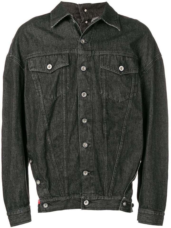 Diesel Red Tag Slim Denim Jacket - Black