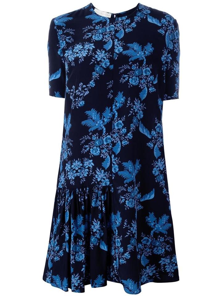 Stella Mccartney Asymmetric Side Skirt Dress, Women's, Size: 42, Blue, Silk