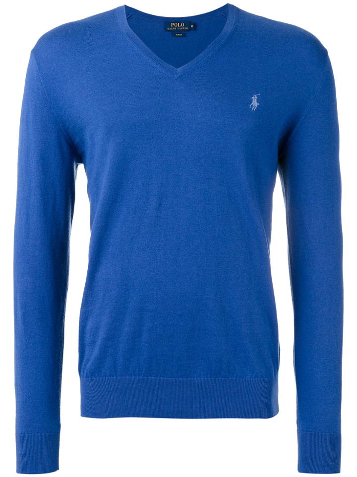 Polo Ralph Lauren V-neck Jumper - Blue
