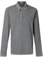 James Perse Long Sleeve Polo Shirt - Grey