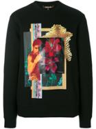 Roberto Cavalli Leo Flower Print Sweatshirt - Black