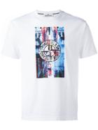 Stone Island Logo Print T-shirt, Men's, Size: Xl, White, Cotton