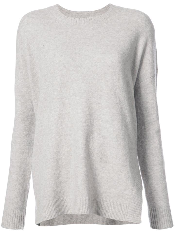 Derek Lam 10 Crosby Long Sleeve Curved Crewneck With Cut Out Detail -