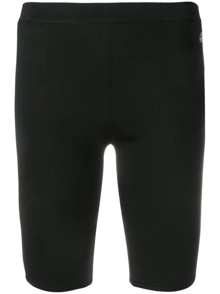 Roberto Cavalli Logo Plaque Cycling Shorts - Black