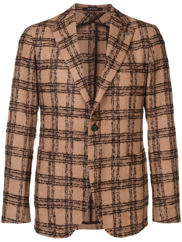 Tagliatore Check Blazer - Brown