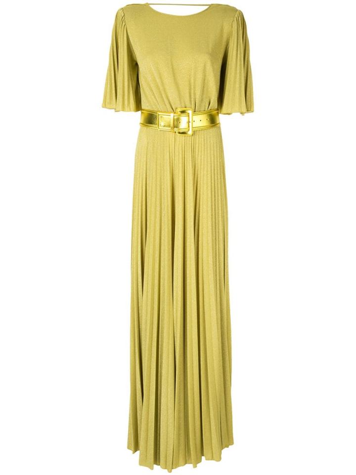 Elisabetta Franchi Belted Evening Dress - Green