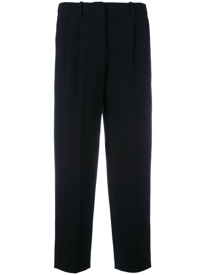 Theory - Tailored Cropped Trousers - Women - Polyester/polyurethane/triacetate - 4, Black, Polyester/polyurethane/triacetate