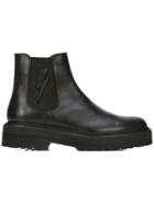 Neil Barrett Lightning Bolt Boots - Black