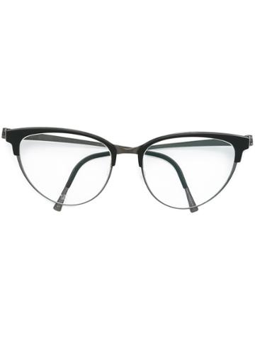 Lindberg Round Frame Glasses, Black, Acetate/metal (other)