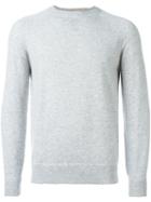 Brunello Cucinelli Crew Neck Jumper, Men's, Size: 50, Grey, Silk/cashmere/virgin Wool
