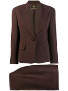 Fendi Vintage 1990's Slim Skirt Suit - Brown