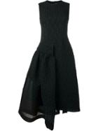 Simone Rocha Side Pleat Dress, Women's, Size: 10, Black, Acrylic/nylon/polyester/polyester