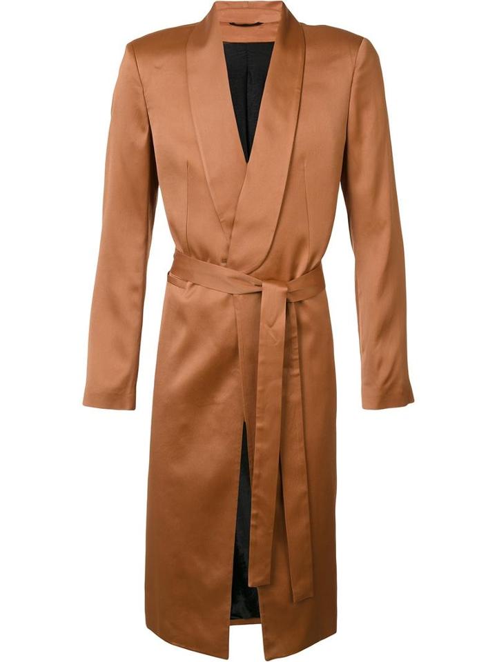 Ann Demeulemeester 'letho' Coat, Men's, Size: Small, Orange, Rayon/spandex/elastane