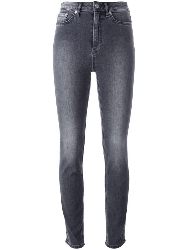 Blk Dnm Skinny Jeans, Women's, Size: 26, Grey, Cotton/spandex/elastane/polyester