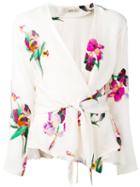 Etro - Tie-waist Floral Blouse - Women - Silk - 42, Nude/neutrals, Silk