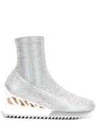 Le Silla Reiko Wave Sneaker Boots - Silver