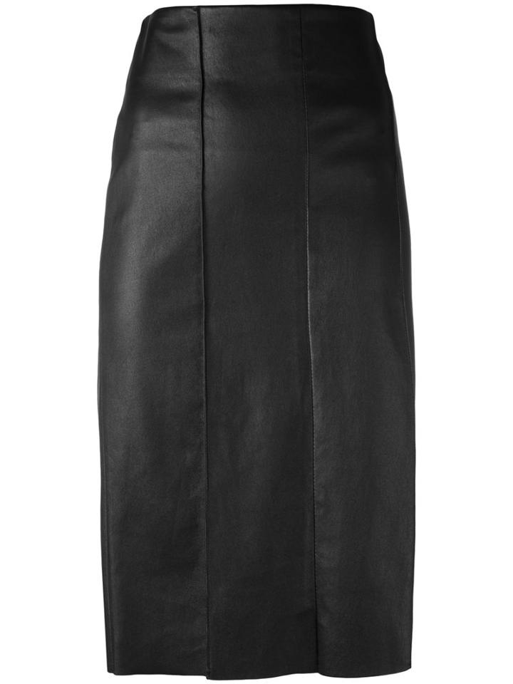 Drome - Midi Pencil Skirt - Women - Lamb Skin - Xxl, Black, Lamb Skin