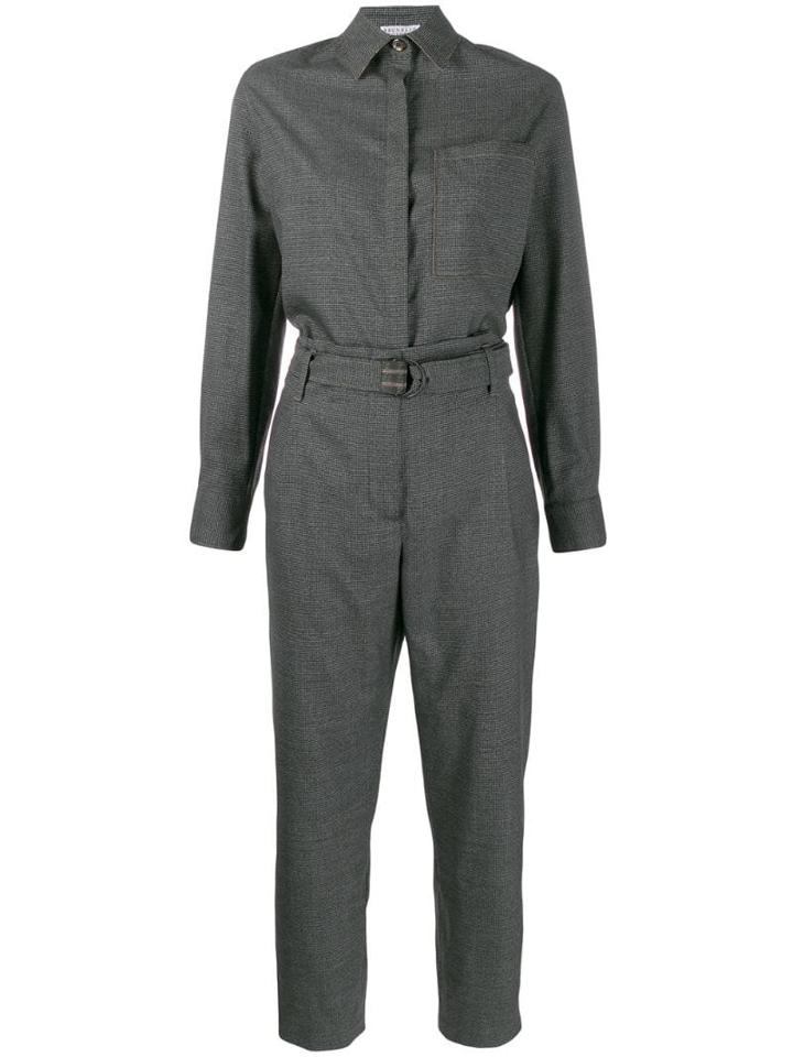 Brunello Cucinelli Long-sleeve Tailored Jumpsuit - Grey