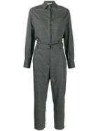 Brunello Cucinelli Long-sleeve Tailored Jumpsuit - Grey