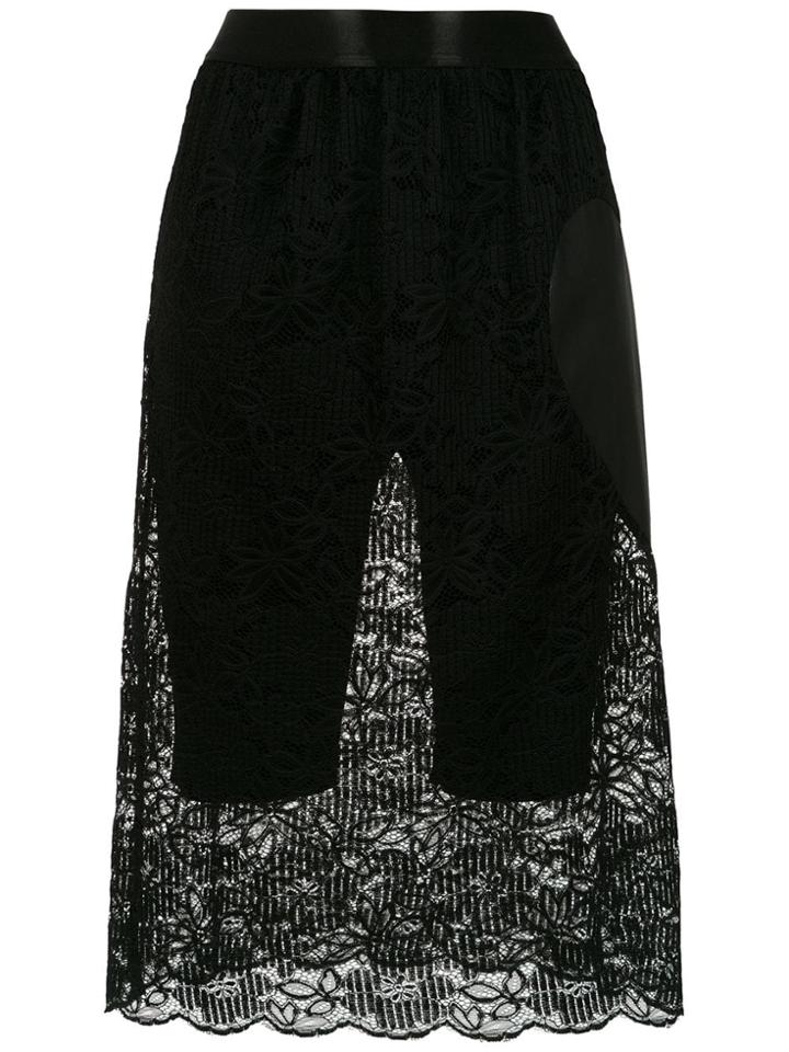 À La Garçonne Coração Lace Skirt - Black