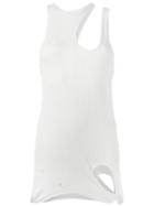 Unravel Project Distressed Cut-out Tank, Women's, Size: Xs, White, Cotton