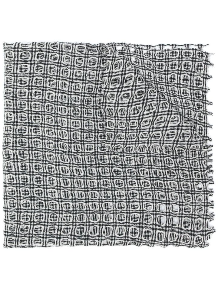 Faliero Sarti Eyelet Knit Scarf - Black