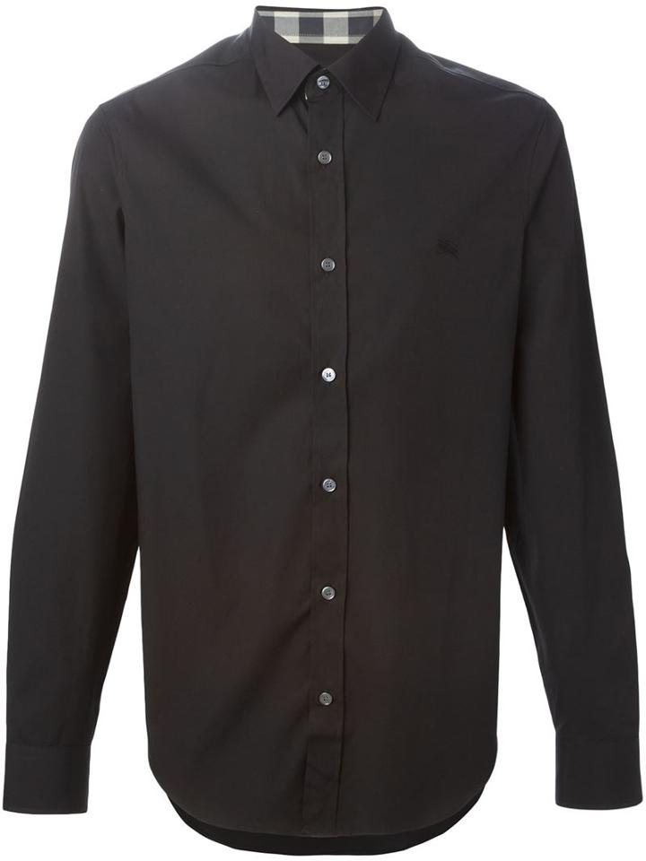 Burberry Classic Shirt, Men's, Size: Xxxl, Black, Cotton/spandex/elastane