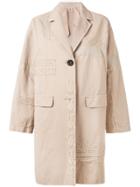 No21 Lace Detail Coat - Nude & Neutrals