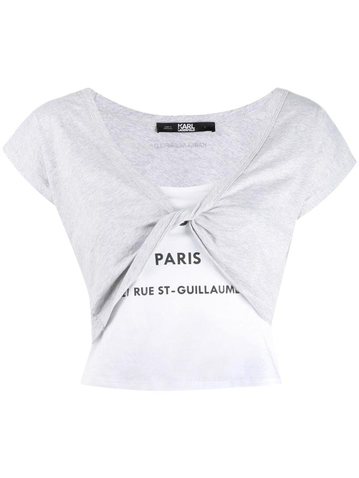 Karl Lagerfeld Rue St Guillaume T-shirt - Grey