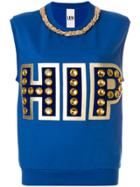 Nil & Mon Embellished Knitted Tank Top - Blue